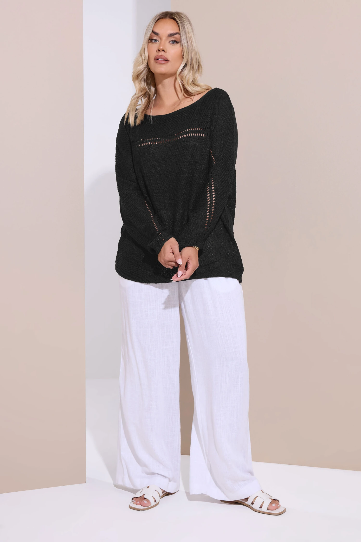 YOURS - Pull Noir En Maille Manches Chauve-Souris 5 YOURS - Pull Noir En Maille Manches Chauve-Souris – Image 3