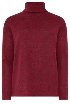 LTS Tall Burgundy Red Soft Touch Roll Neck Top 11 LTS Tall Burgundy Red Soft Touch Roll Neck Top -Evans Boutique b6445066 653d 47 355490 X