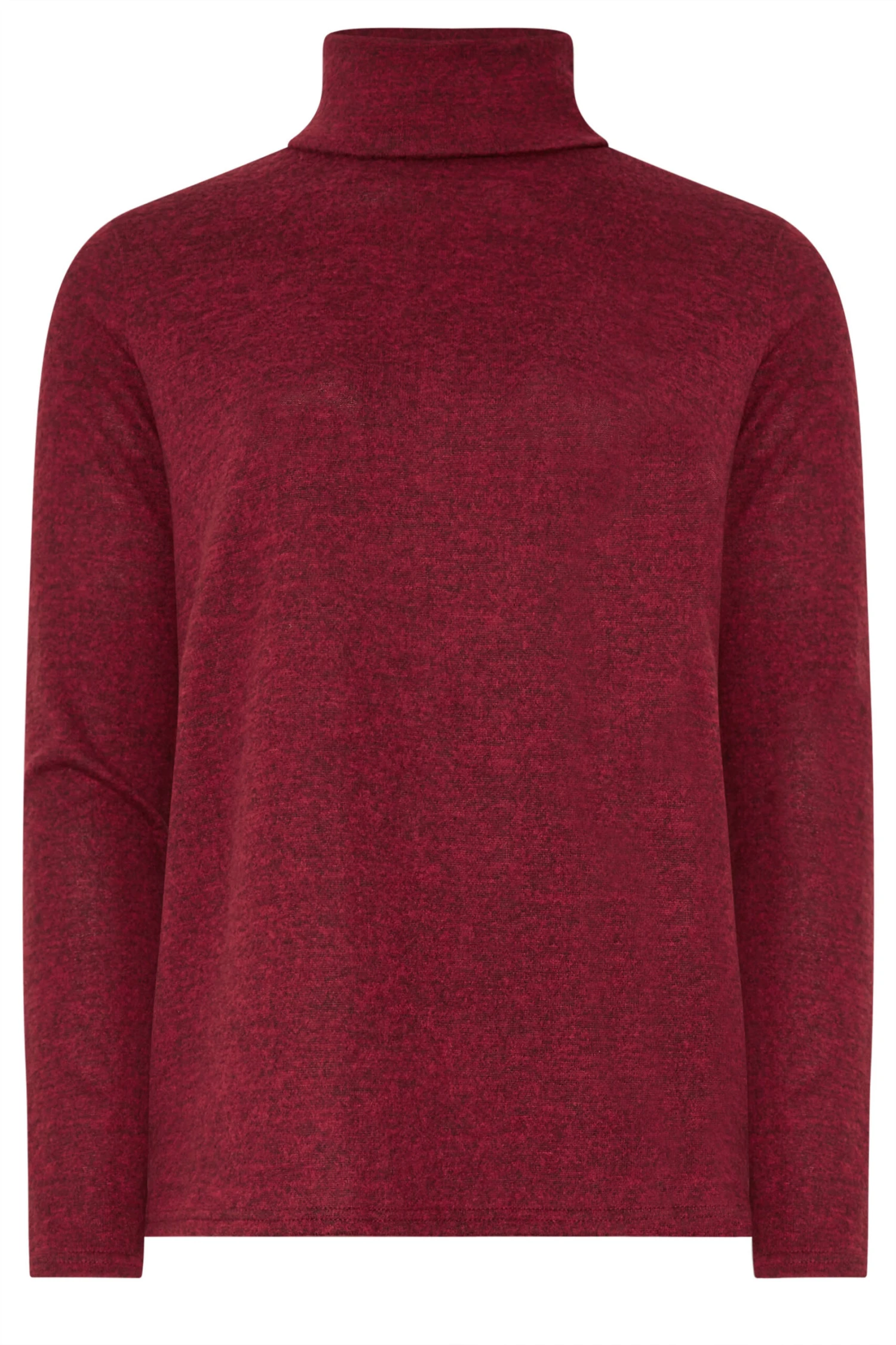LTS Tall Burgundy Red Soft Touch Roll Neck Top 7 LTS Tall Burgundy Red Soft Touch Roll Neck Top – Image 5