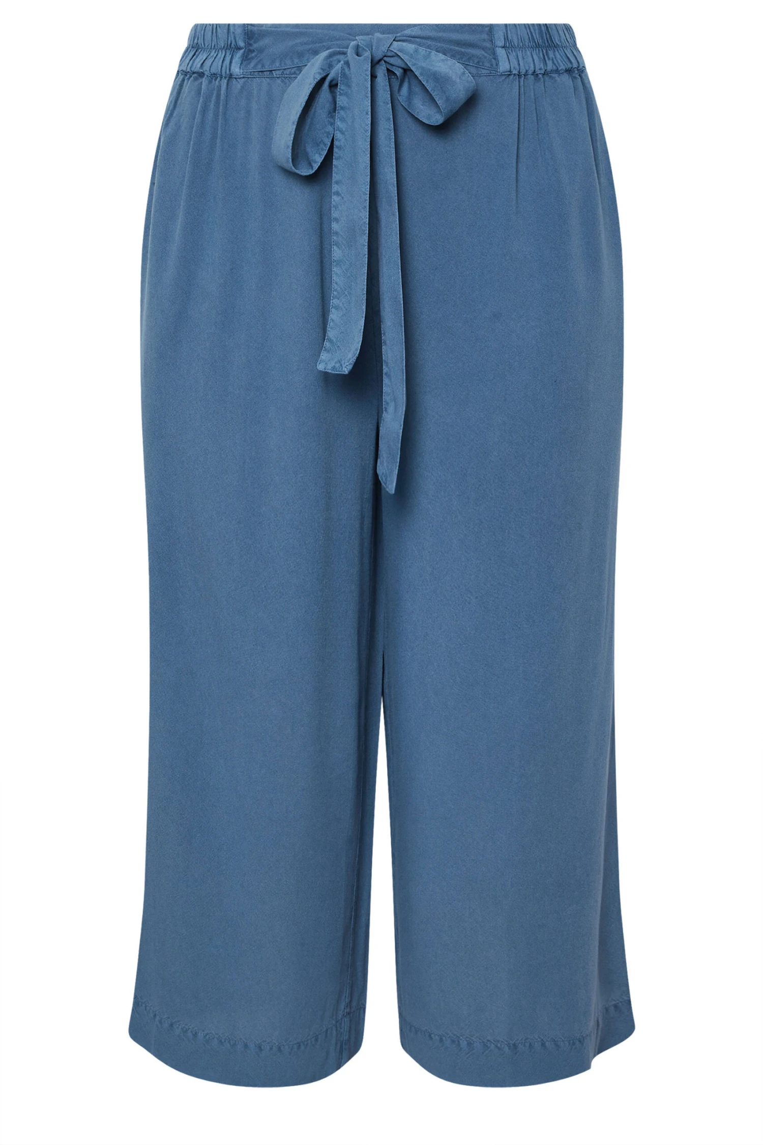 YOURS - Pantalon Jupe-Culotte Chambray Bleu Foncé 7 YOURS - Pantalon Jupe-Culotte Chambray Bleu Foncé – Image 5