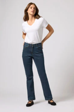 M&Co Indigo Blue Bootcut Jeans 12 M&Co Indigo Blue Bootcut Jeans -Evans Boutique b71ddc5b db15 49 500252 A1