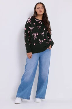 YOURS Curve Pull En Maille Noire à Nœud 8 YOURS Curve Pull En Maille Noire à Nœud -Evans Boutique b721e0dc 5fa6 4d 280865 B