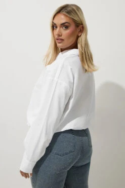 LIMITED COLLECTION - Chemisier Blanc à Boutons En Coton 9 LIMITED COLLECTION - Chemisier Blanc à Boutons En Coton -Evans Boutique b723c2a4 e0c5 4d 216336 C