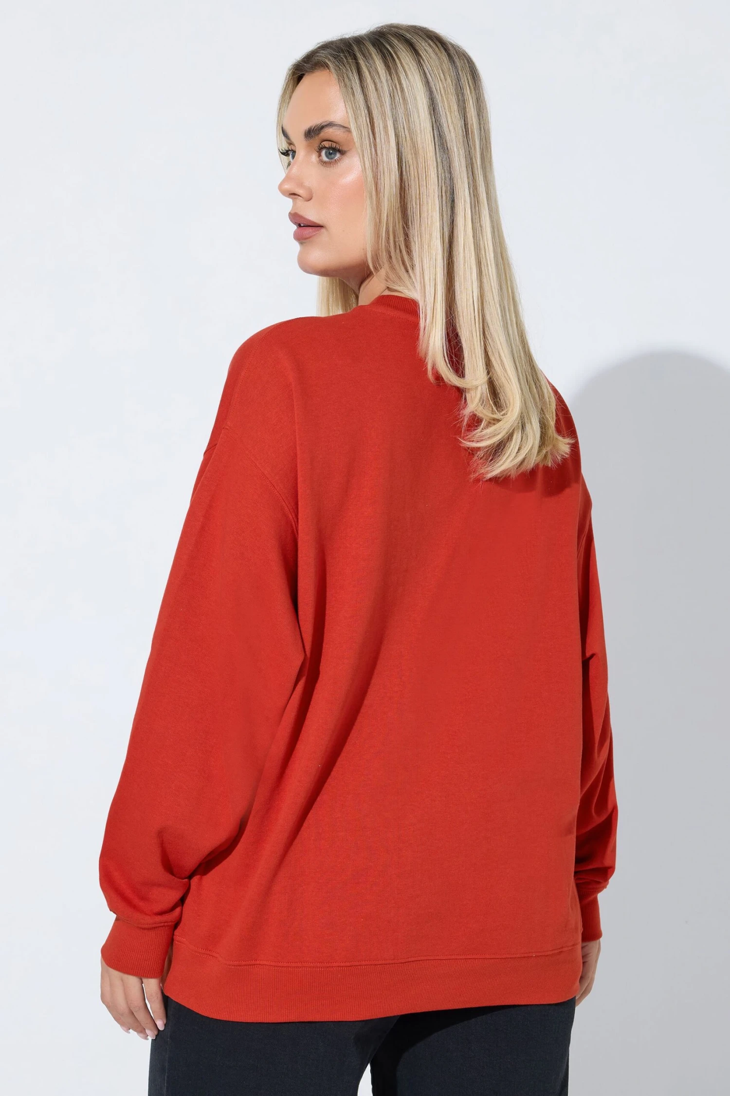 LIMITED COLLECTION Sweat-shirt Rouge Curve Avec Slogan « New York » 5 LIMITED COLLECTION Sweat-shirt Rouge Curve Avec Slogan « New York » – Image 3