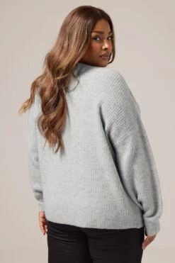 YOURS Curve Cardigan Gris à Nœud Papillon Sur Le Devant -Evans Boutique b7f43f19 706c 47 280704 C