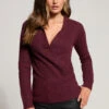 LTS Tall Burgundy Red Knitted Wrap Jumper -Evans Boutique b82953fd 2071 46 356065 A