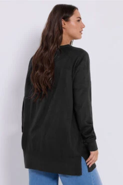 Cardigan Noir Coupe Boyfriend 11 Cardigan Noir Coupe Boyfriend -Evans Boutique b8dabbfb e190 4e 192616 D