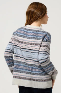 M&Co Blue Fairisle Jumper 11 M&Co Blue Fairisle Jumper -Evans Boutique b909883b 7ee4 41 502455 C