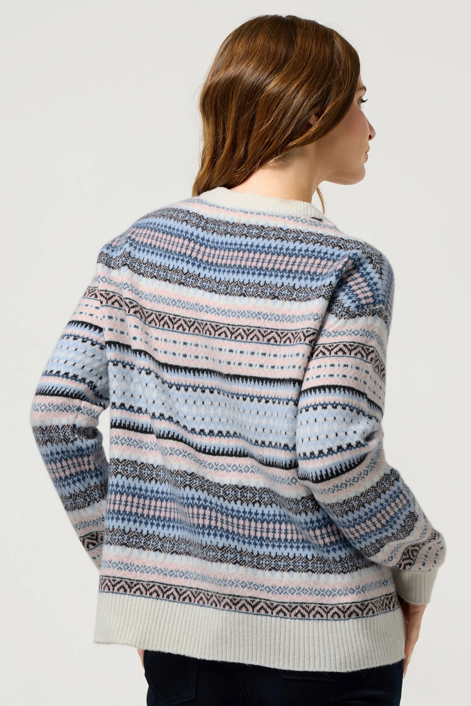 M&Co Blue Fairisle Jumper 6 M&Co Blue Fairisle Jumper – Image 4