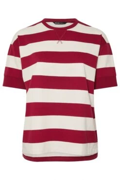 YOURS - Sweatshirt Rouge & Blanc Rayures Manches Courtes 11 YOURS - Sweatshirt Rouge & Blanc Rayures Manches Courtes -Evans Boutique b962bed0 633e 42 322526 X