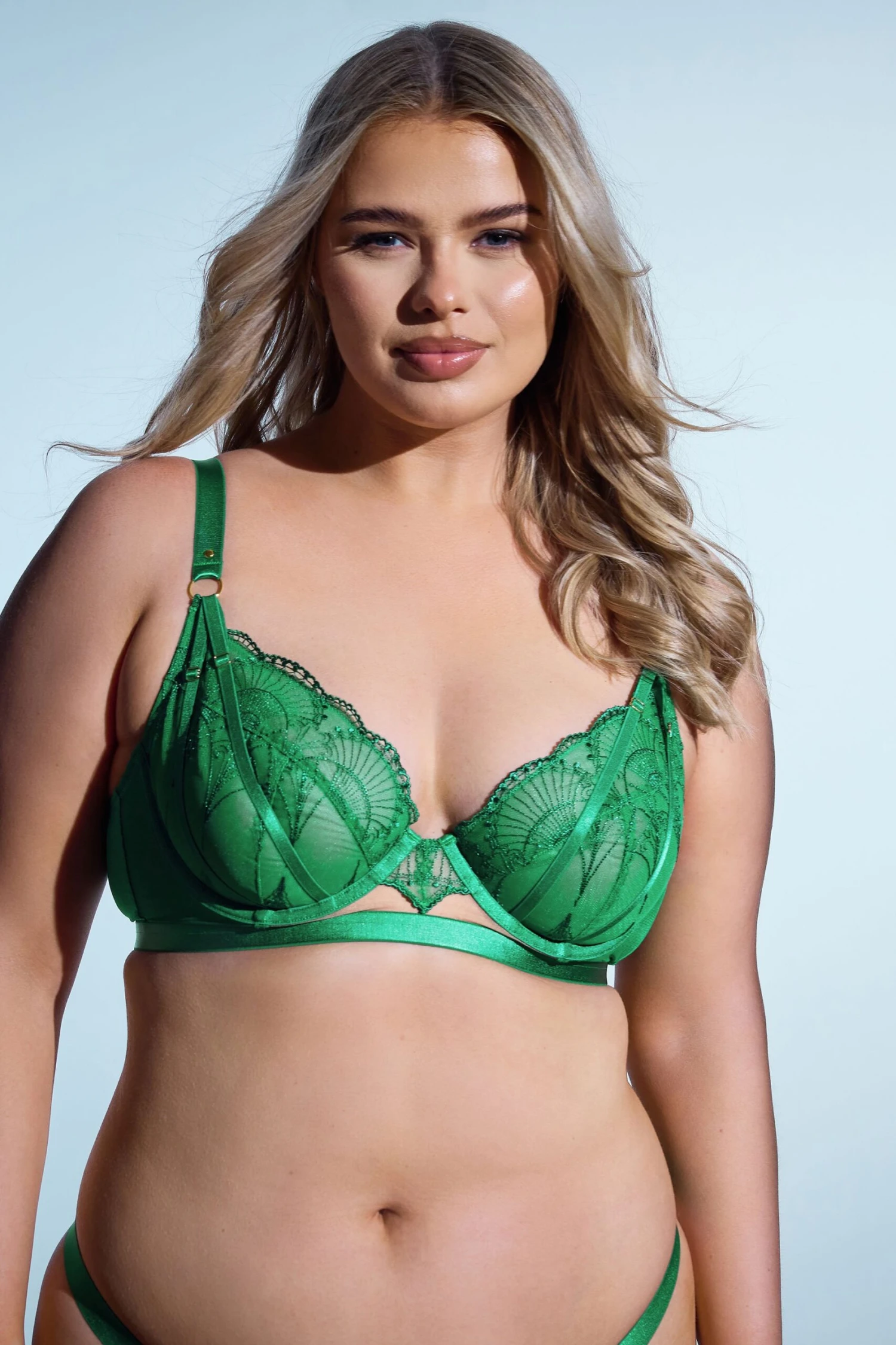 PLAYFUL PROMISES Soutien-gorge à Armatures Brodé En Dentelle Verte 3 PLAYFUL PROMISES Soutien-gorge à Armatures Brodé En Dentelle Verte
