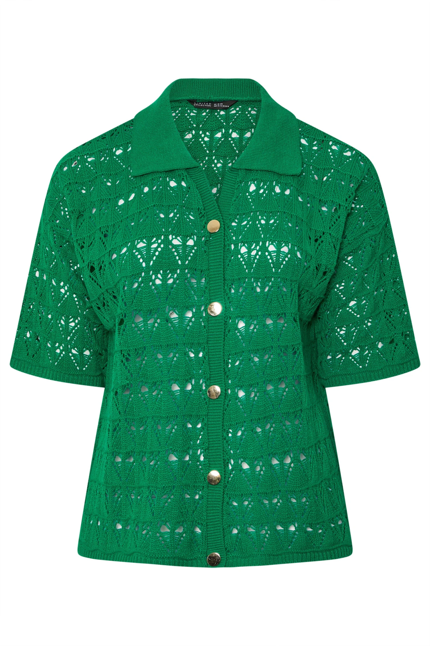 LIMITED COLLECTION - Chemisier Vert En Crochet Boutonné 7 LIMITED COLLECTION - Chemisier Vert En Crochet Boutonné – Image 5