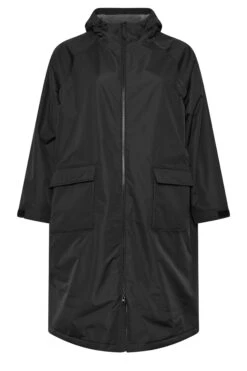 YOURS - Manteau Midaxi Noir Imperméable Doublure En Polaire -Evans Boutique b9d734fe 3f99 4c 120635 X