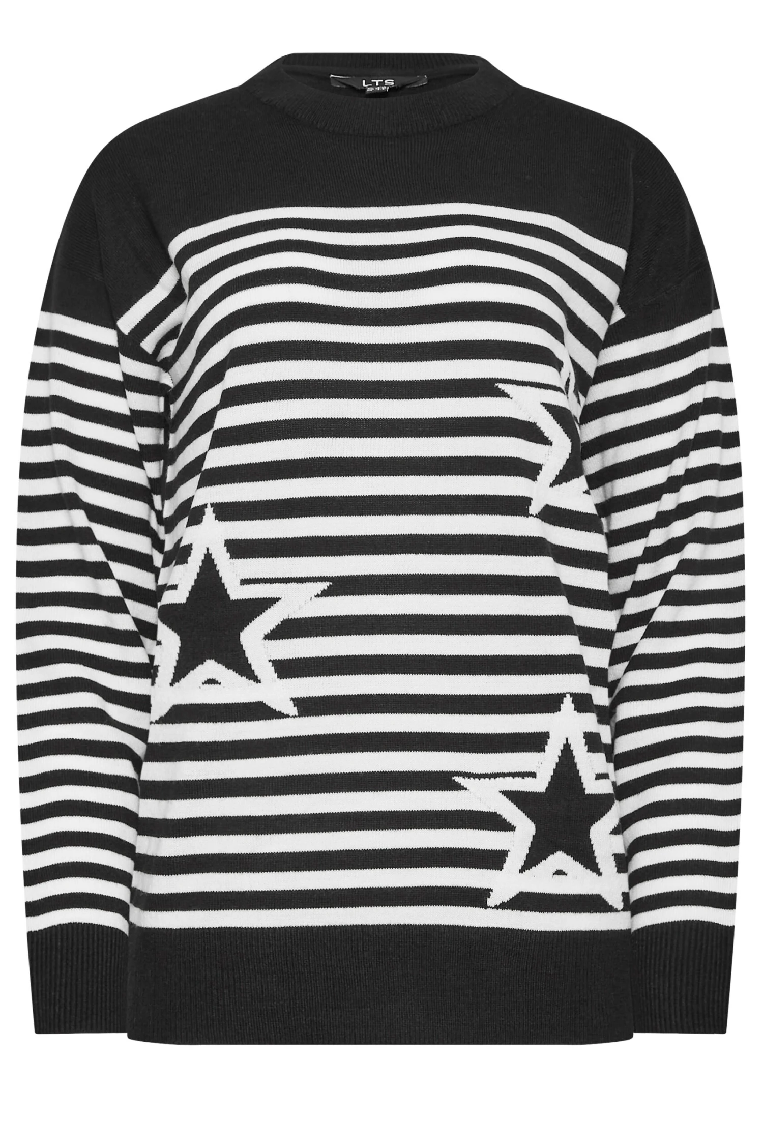 LTS Tall Black Star & Stripe Print Jumper 8 LTS Tall Black Star & Stripe Print Jumper – Image 6