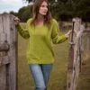 M&Co Fern Green V-Neck Long Sleeve Knitted Jumper -Evans Boutique ba5471c0 2b5e 49 502426 L2