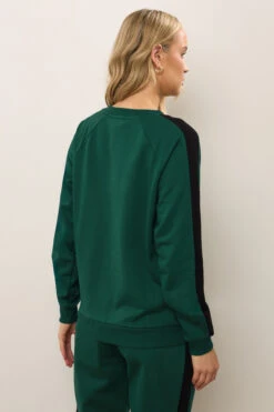 LTS Tall Green Colour Block Sweatshirt -Evans Boutique baaaea42 f4fe 43 356158 C
