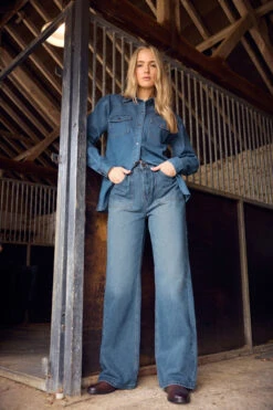 LTS Tall Blue Wide Leg High Waisted Jeans