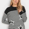 LTS Tall Black Star & Stripe Print Jumper -Evans Boutique bae27742 cff9 47 350793 A