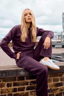 LTS Tall Purple Crew Neck Sweatshirt