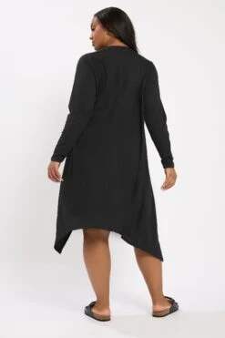 YOURS - Cardigan Maxi Noir Texturé En Cascade 9 YOURS - Cardigan Maxi Noir Texturé En Cascade -Evans Boutique bccb9ef6 7be7 42 322618 C