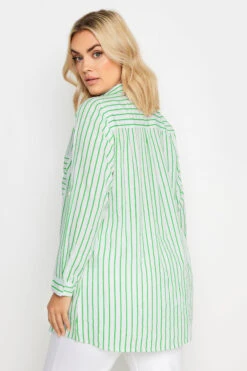 YOURS - Chemisier Vert Pomme Rayures Style Boyfriend 11 YOURS - Chemisier Vert Pomme Rayures Style Boyfriend -Evans Boutique bd6bdd48 14f8 4c 330428 C