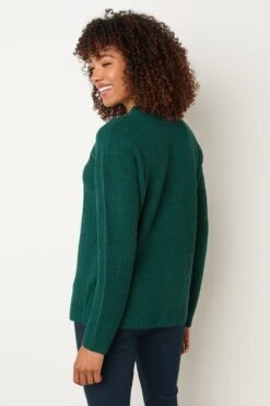 M&Co Dark Green Funnel Neck Knitted Jumper 9 M&Co Dark Green Funnel Neck Knitted Jumper -Evans Boutique bd8f0a7e 3cd7 43 502428 C