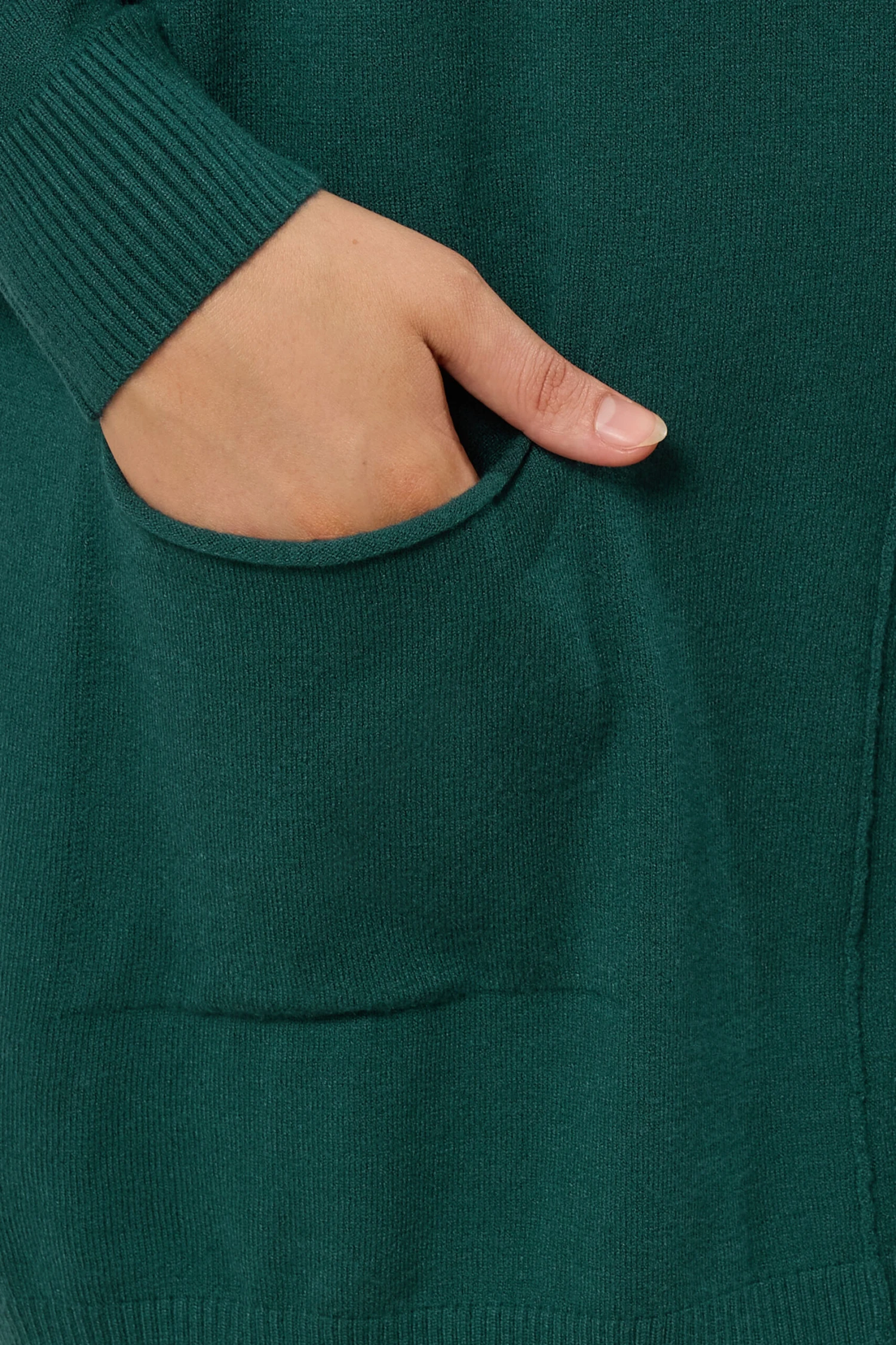 EVANS Curve Teal Green Soft Touch Front Seam Jumper 6 EVANS Curve Teal Green Soft Touch Front Seam Jumper – Image 4