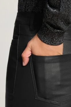 LTS Tall Black Faux Leather Skinny Jeans -Evans Boutique be061cec ed4d 42 356206 D