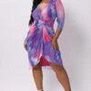YOURS LONDON Curve Robe Mi-longue Froncée En Maille à Imprimé Abstrait Rose 1 YOURS LONDON Curve Robe Mi-longue Froncée En Maille à Imprimé Abstrait Rose -Evans Boutique be209473 f5f5 4e 162514 A