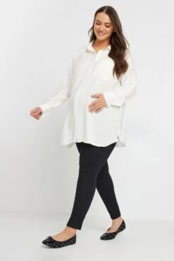 BUMP IT UP MATERNITY - Chemisier Blanc Design Uni 9 BUMP IT UP MATERNITY - Chemisier Blanc Design Uni -Evans Boutique be43d3a5 e851 44 158440 C
