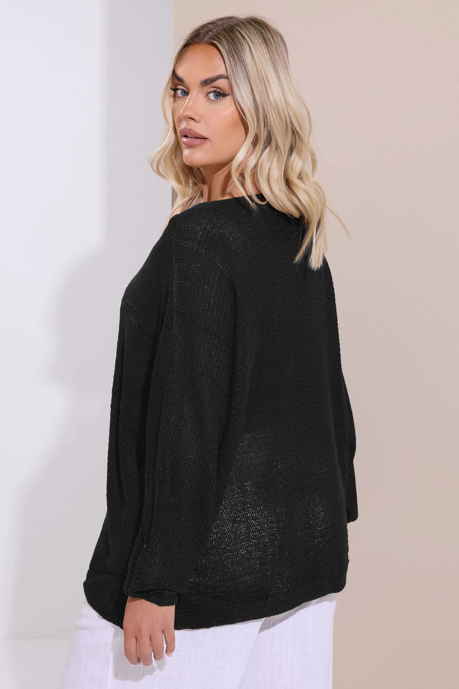 YOURS - Pull Noir En Maille Manches Chauve-Souris 6 YOURS - Pull Noir En Maille Manches Chauve-Souris – Image 4