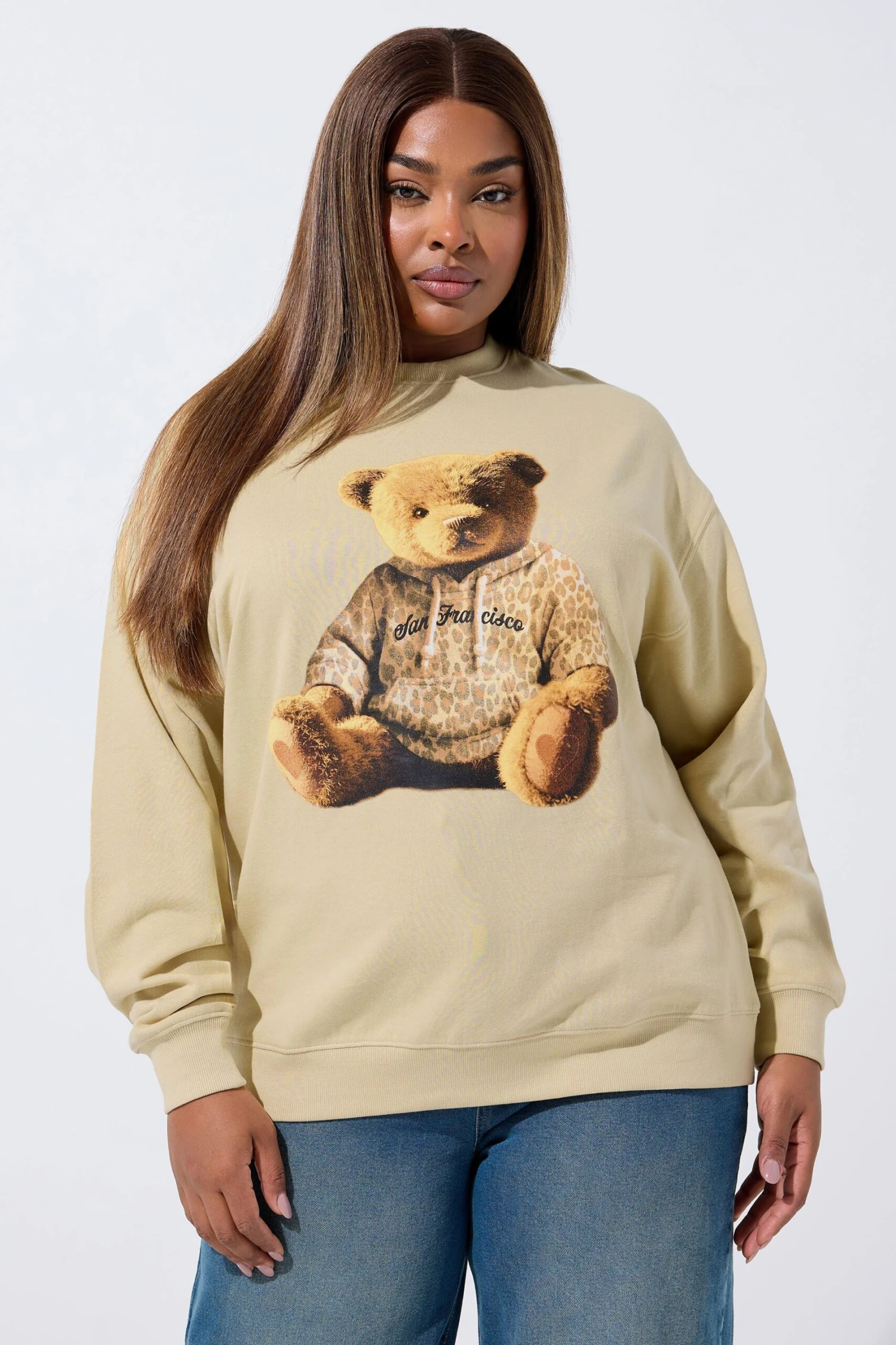 LIMITED COLLECTION Sweat-shirt Teddy Curve à Imprimé Léopard Marron Naturel 3 LIMITED COLLECTION Sweat-shirt Teddy Curve à Imprimé Léopard Marron Naturel