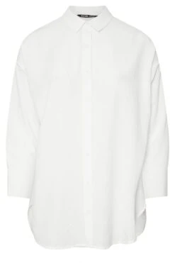 YOURS - Chemisier Blanc Manches Longues En Lin 13 YOURS - Chemisier Blanc Manches Longues En Lin -Evans Boutique bee0a64a 6eb8 46 330619 X