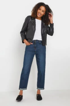 M&Co Indigo Blue Mom Jeans 12 M&Co Indigo Blue Mom Jeans -Evans Boutique c07de448 a7c8 40 501691 B