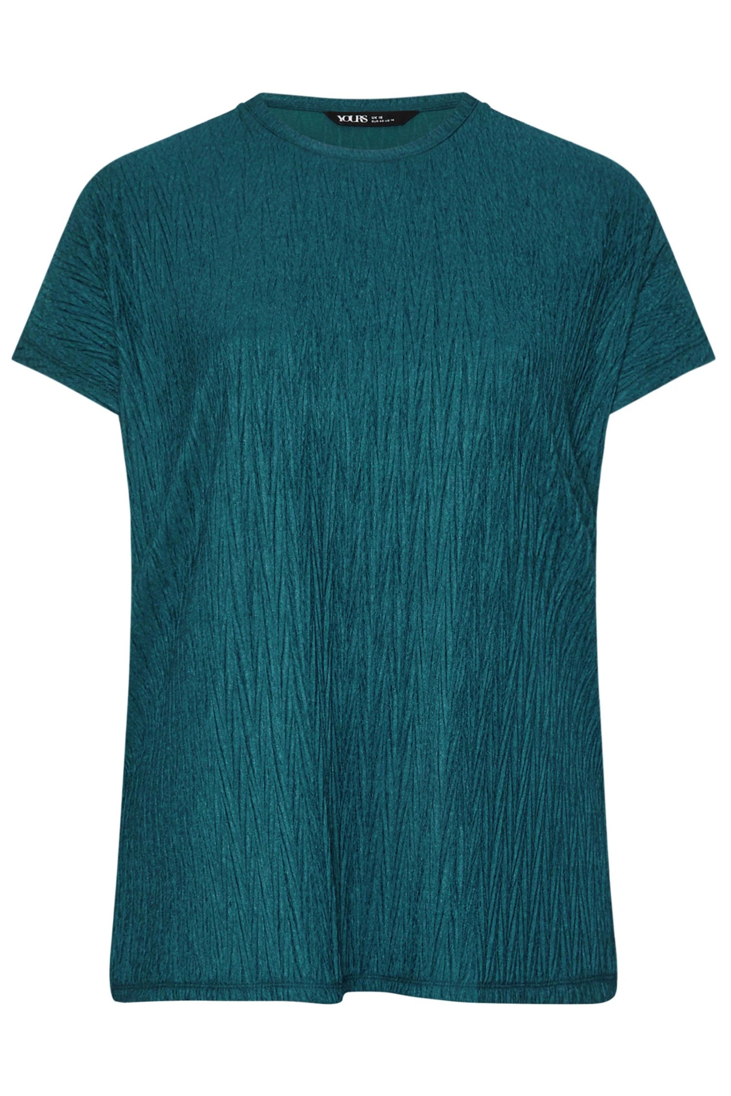 YOURS - Top Bleu Sarcelle Plissé Manches Courtes 7 YOURS - Top Bleu Sarcelle Plissé Manches Courtes – Image 5