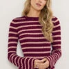 LTS Tall Burgundy Red Striped Ribbed Jumper 2 LTS Tall Burgundy Red Striped Ribbed Jumper -Evans Boutique c17d9dd9 a295 42 356364 A