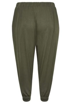 YOURS - Pantalon Fluide Ample Vert Kaki à Poches -Evans Boutique c191a75a bfd7 44 144781 Y