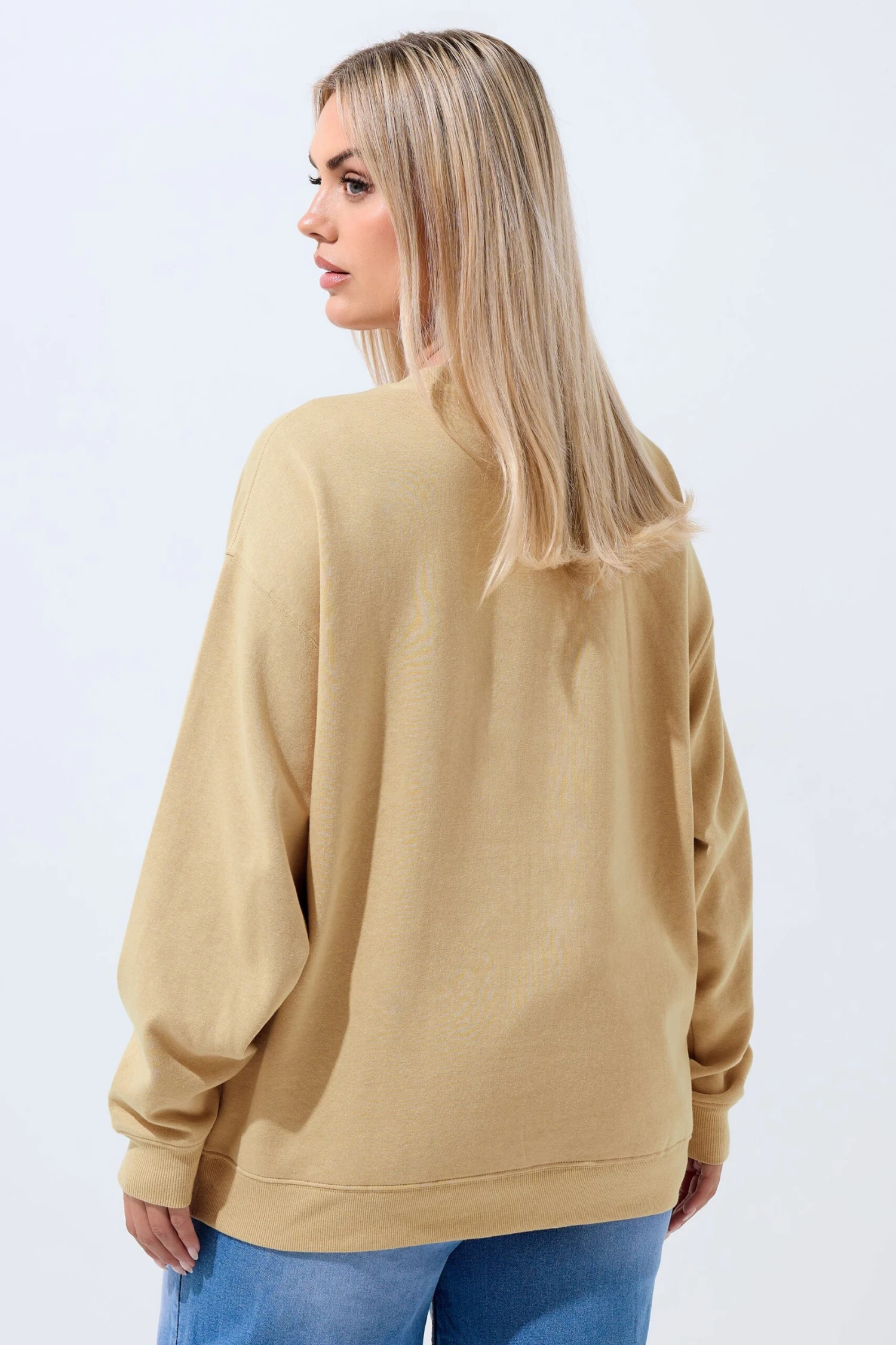 LIMITED COLLECTION Sweat-shirt Curve Beige Marron « San Diego 88 » 5 LIMITED COLLECTION Sweat-shirt Curve Beige Marron « San Diego 88 » – Image 3