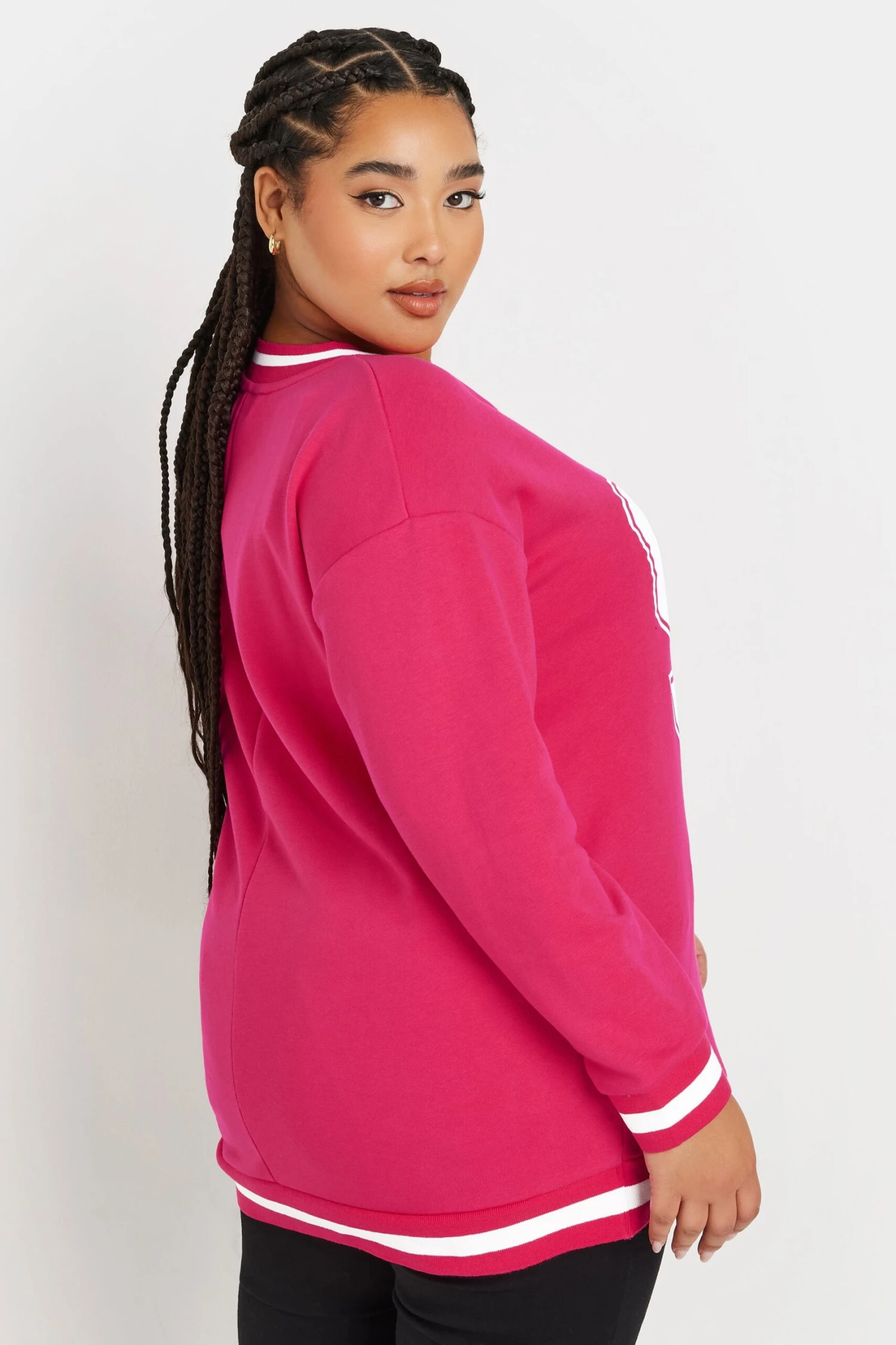 YOURS - Sweatshirt Varsity Rose Bonbon '96' 5 YOURS - Sweatshirt Varsity Rose Bonbon '96' – Image 3