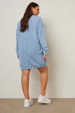 YOURS - Robe-Sweatshirt Bleu Ciel à Poches 9 YOURS - Robe-Sweatshirt Bleu Ciel à Poches -Evans Boutique c1d81fed 19bd 44 304035 C