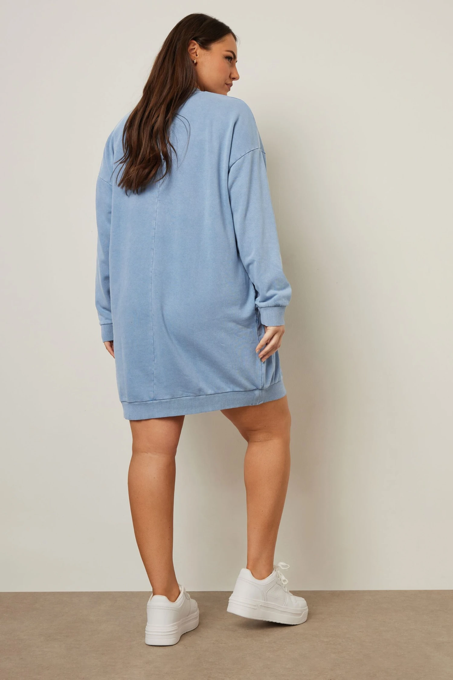 YOURS - Robe-Sweatshirt Bleu Ciel à Poches 5 YOURS - Robe-Sweatshirt Bleu Ciel à Poches – Image 3