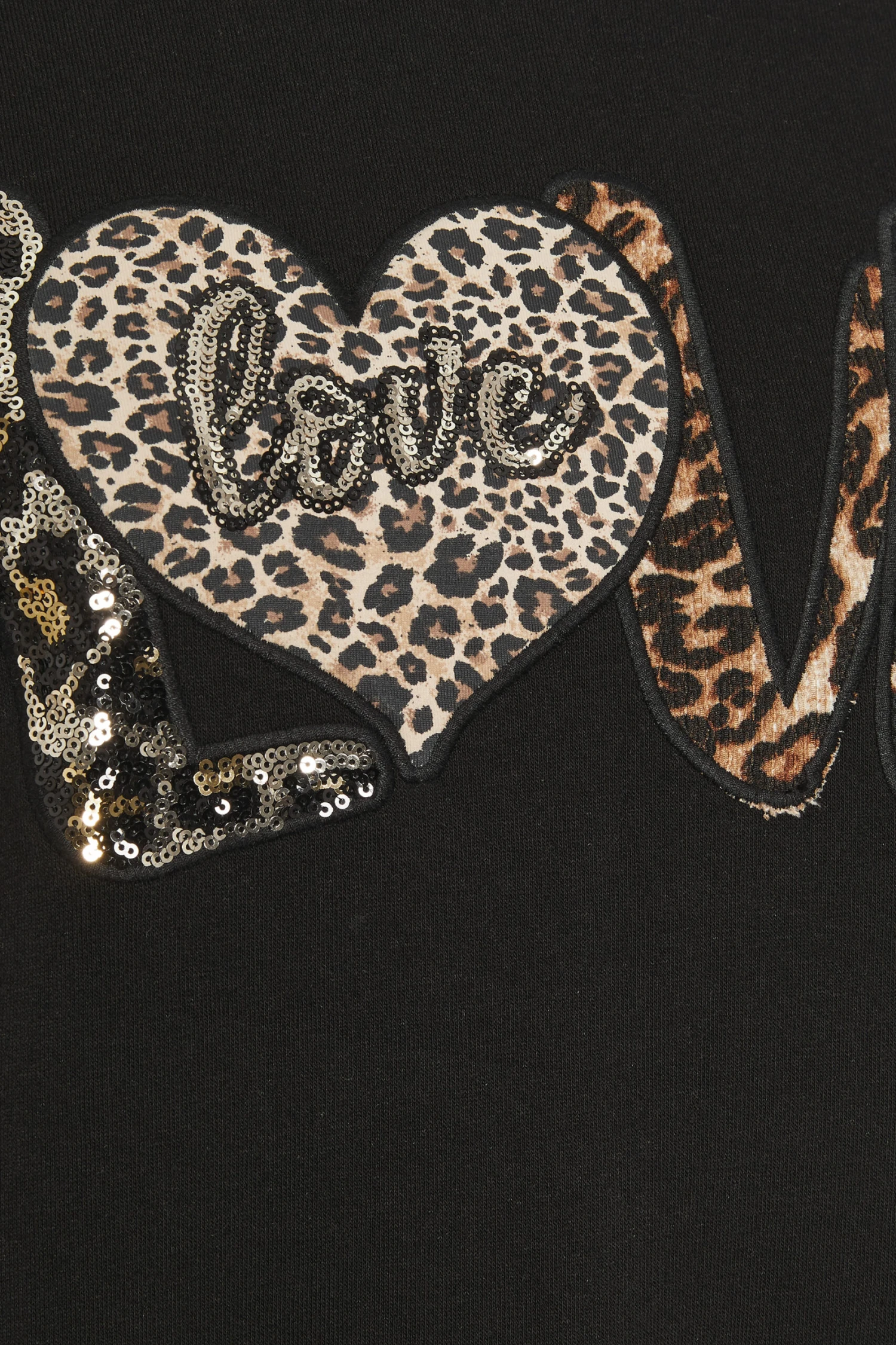 Sweat-shirt Noir à Imprimé Léopard YOURS Curve « Love » 8 Sweat-shirt Noir à Imprimé Léopard YOURS Curve « Love » – Image 6