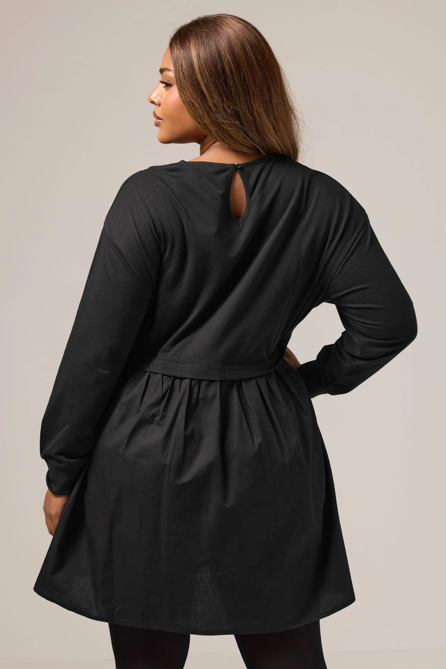 YOURS CurveRobe Pull 2 En 1 En Popeline Noire 5 YOURS CurveRobe Pull 2 En 1 En Popeline Noire – Image 3