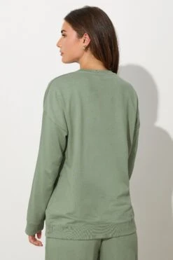 LTS Tall Sage Green Crew Neck Sweatshirt 9 LTS Tall Sage Green Crew Neck Sweatshirt -Evans Boutique c2ce4e7d 1228 48 355256 C