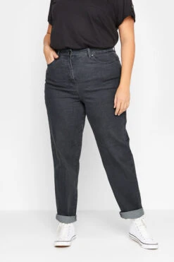 LTS Tall Grey UNA Stretch Mom Jeans