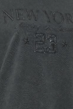 YOURS - Sweatshirt Gris Charbonneux Brodé 'New York' 13 YOURS - Sweatshirt Gris Charbonneux Brodé 'New York' -Evans Boutique c395e5ed bafa 43 304042 Z