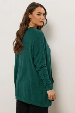 EVANS Curve Teal Green Soft Touch Front Seam Jumper 9 EVANS Curve Teal Green Soft Touch Front Seam Jumper -Evans Boutique c3a5a299 e692 48 616095 C