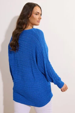 EVANS Curve Cobalt Blue Batwing Sleeve Jumper 10 EVANS Curve Cobalt Blue Batwing Sleeve Jumper -Evans Boutique c3f15bdb d841 41 616109 C