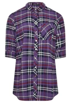 YOURS - Chemisier Boyfriend Violet à Carreaux 11 YOURS - Chemisier Boyfriend Violet à Carreaux -Evans Boutique c536b1b7 4bf3 40 330463 X