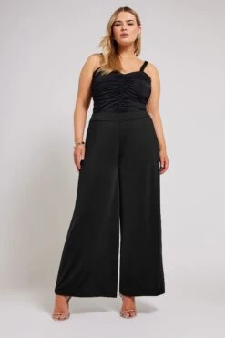 YOURS LONDON - Pantalon Noir Satiné Coupe Wide Leg 8 YOURS LONDON - Pantalon Noir Satiné Coupe Wide Leg -Evans Boutique c5667d5d c3d6 47 162792 B